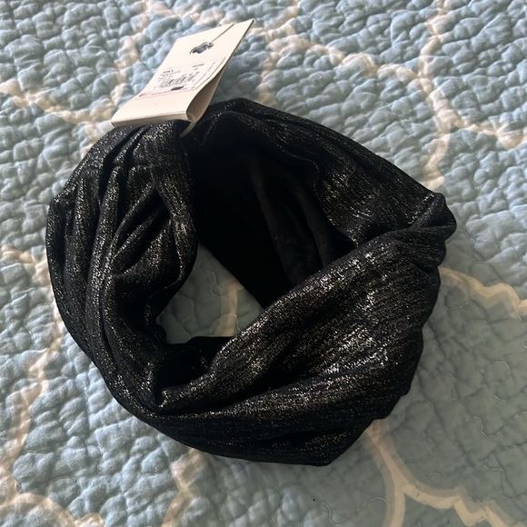 SO Girls Black Shimmer Wide Headband/Wrap - Picture 1 of 10